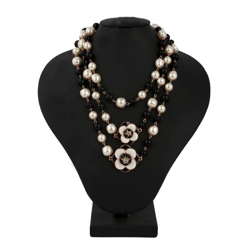 Women's Fancy Mala - Black & White - test-store-for-chase-value