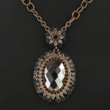 Women's Fancy Chain Locket - Gold & Blue - test-store-for-chase-value