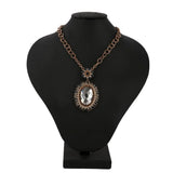 Women's Fancy Chain Locket - Gold & Blue - test-store-for-chase-value
