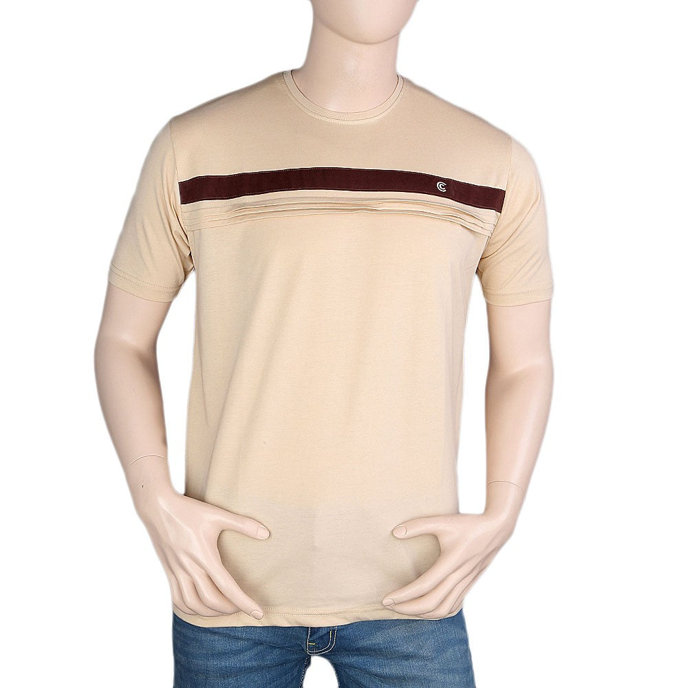 Round Neck T-Shirt For Men - Fawn -  Fawn - test-store-for-chase-value