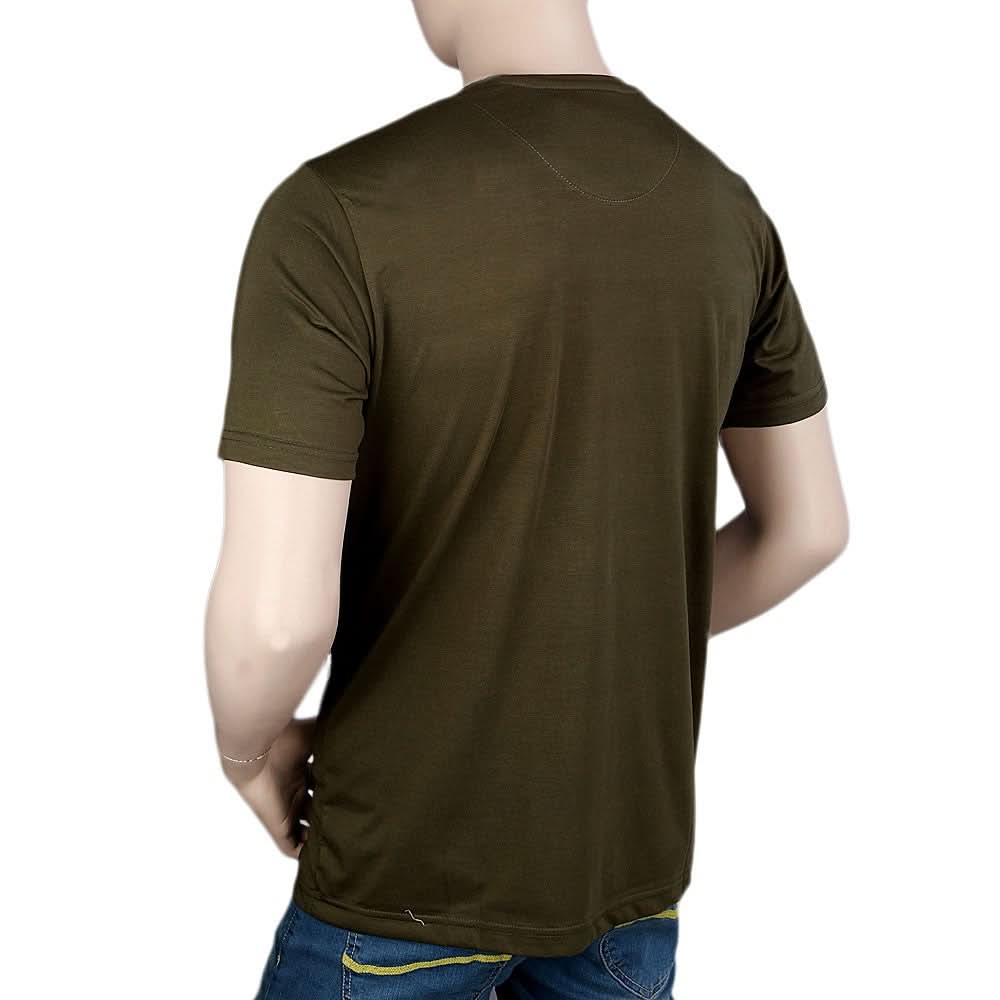 Round Neck T-Shirt For Men - Green -  Green - test-store-for-chase-value