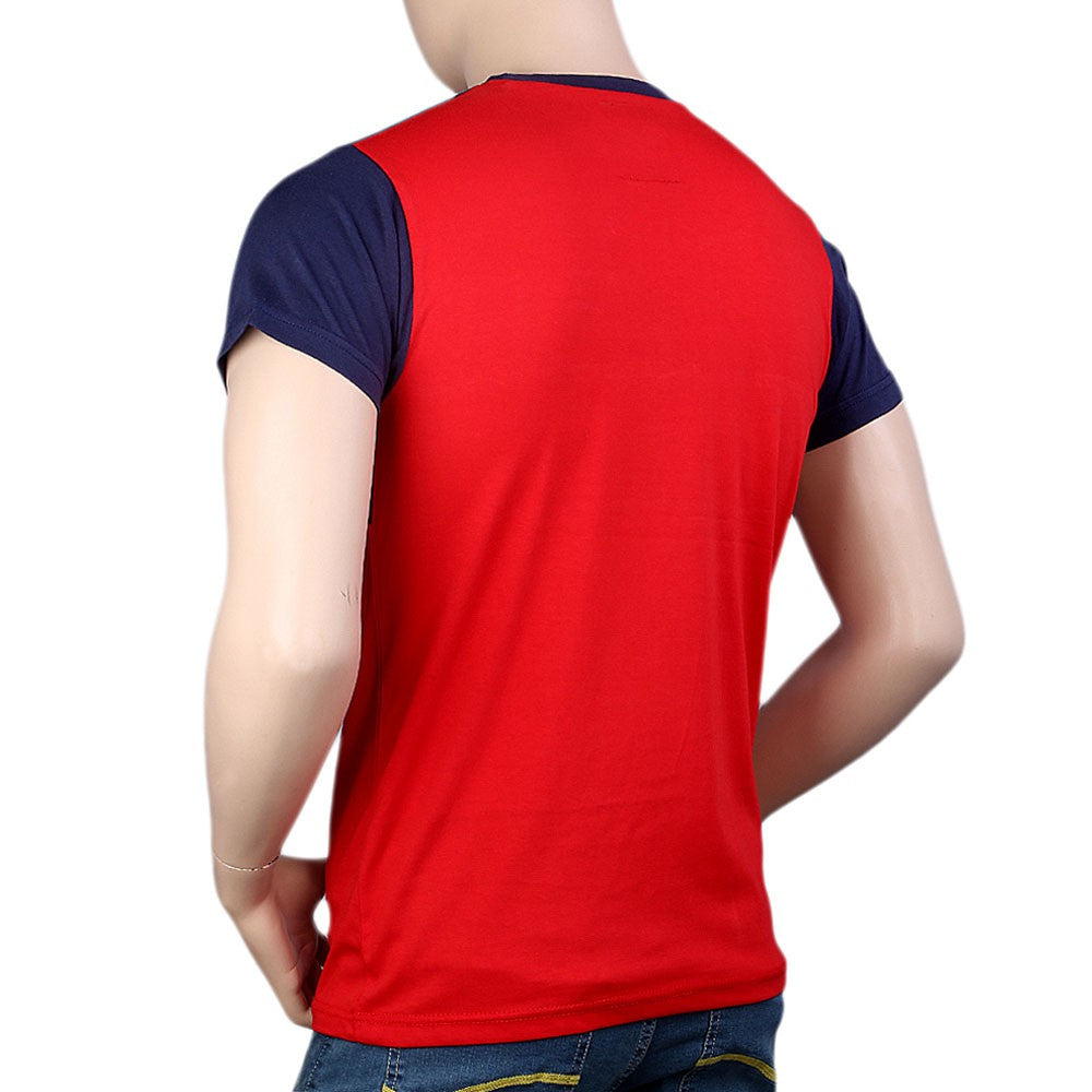 Round Neck T-Shirt For Men - Red -  Red - test-store-for-chase-value
