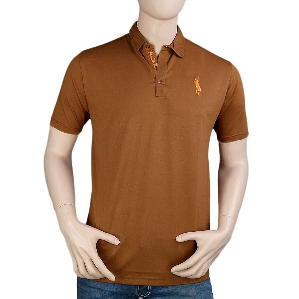 Polo T-Shirt For Men - Brown -  Brown - test-store-for-chase-value