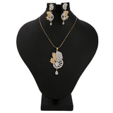 American Diamond Jewellery Set - Silver - test-store-for-chase-value