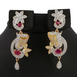American Diamond Jewellery Set - Maroon - test-store-for-chase-value