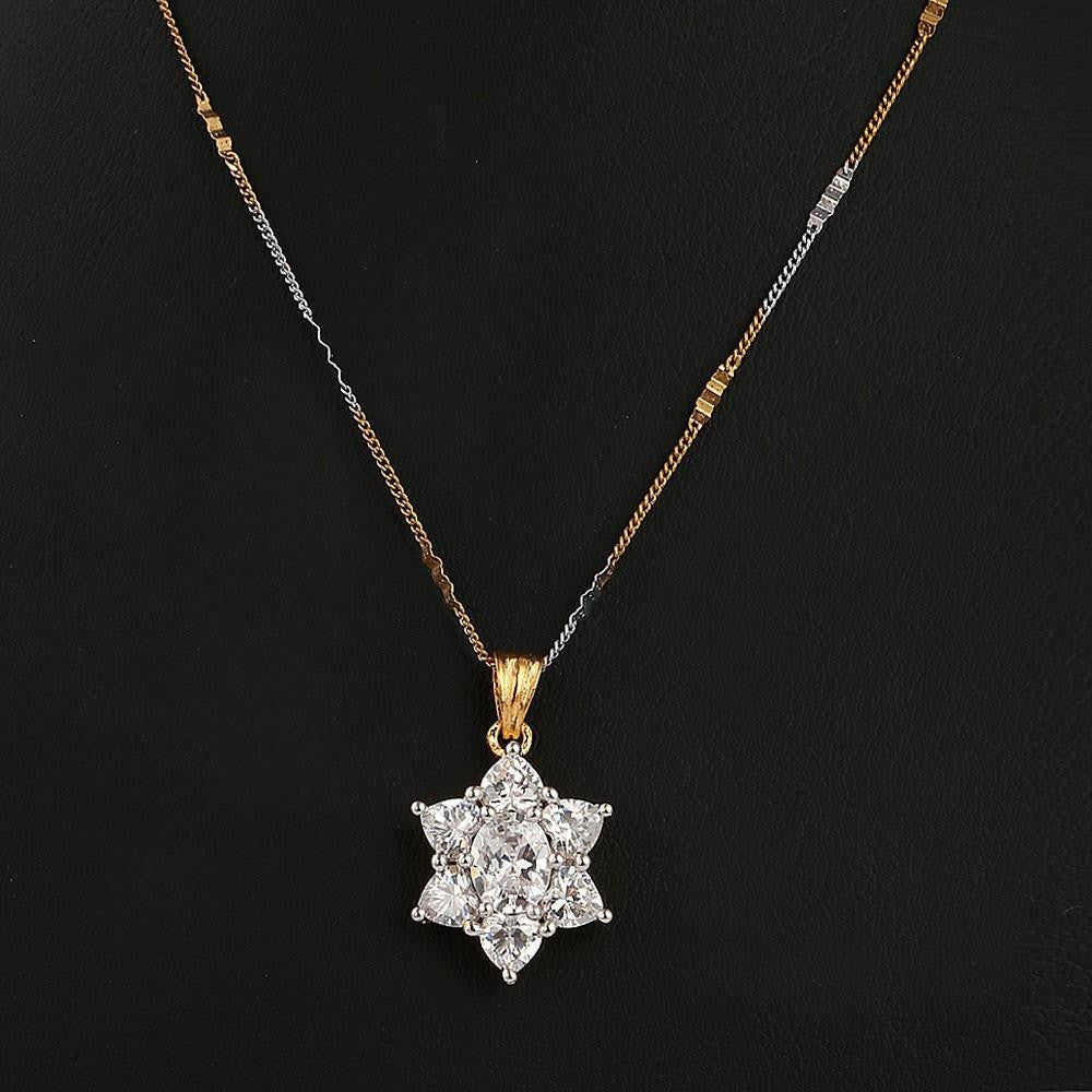 American Diamond Jewellery Set - Silver - test-store-for-chase-value