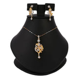 American Diamond Jewellery Set - Peach - test-store-for-chase-value