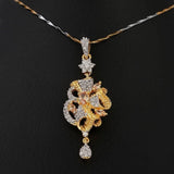 American Diamond Jewellery Set - Peach - test-store-for-chase-value