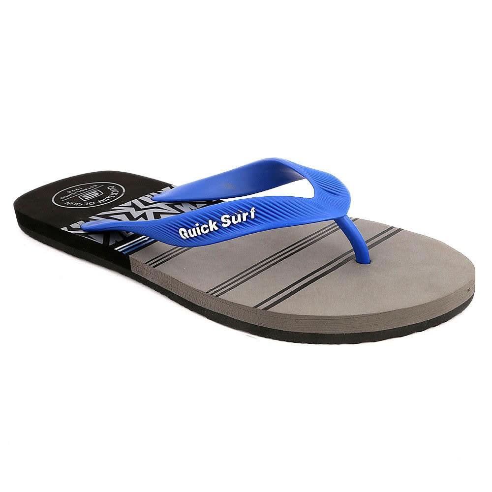 Quick Surf Men's Flip Flop Slippers 2334 - Black & Grey - test-store-for-chase-value