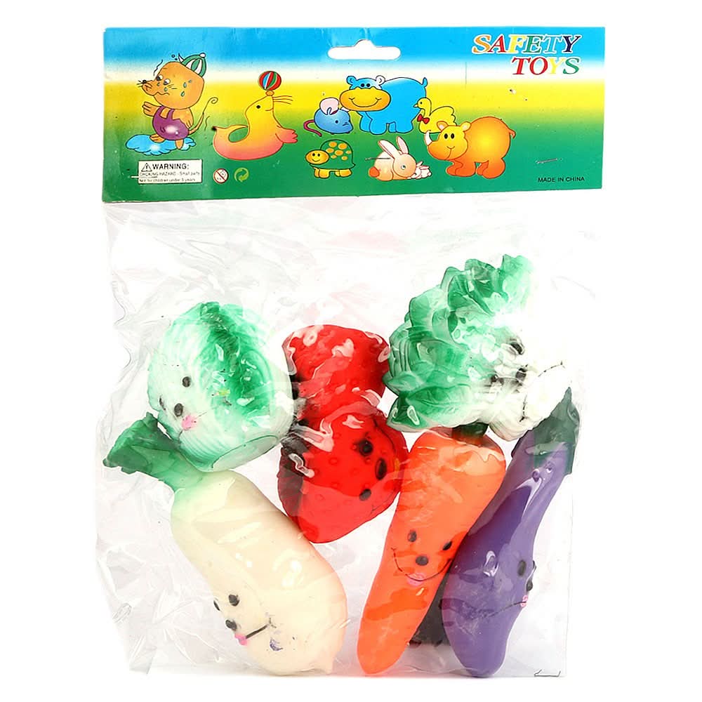 Vegetable Chu Chu Toy 6 Pcs - Multi - test-store-for-chase-value