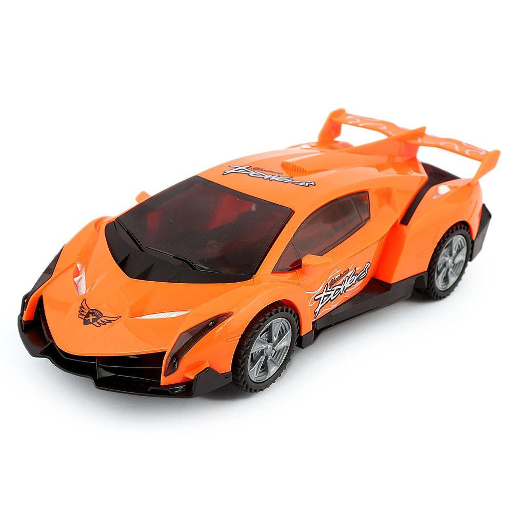 High Speed Car With Music And Light For Kids - Orange - test-store-for-chase-value