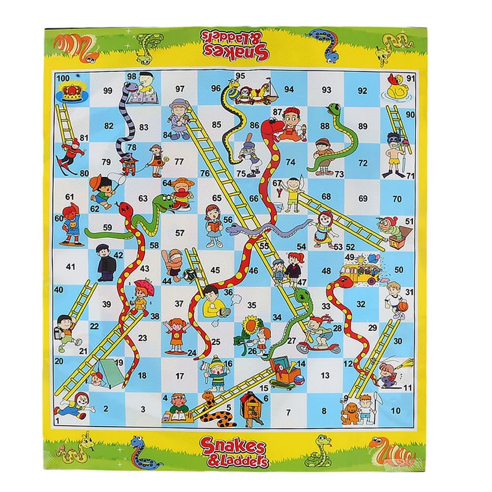 Snakes & Ladders Ludo 4 Pcs Toy For Kids - Multi - test-store-for-chase-value