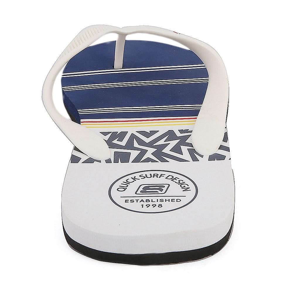 Quick Surf Men's Flip Flop Slippers 2334 - White & Blue - test-store-for-chase-value
