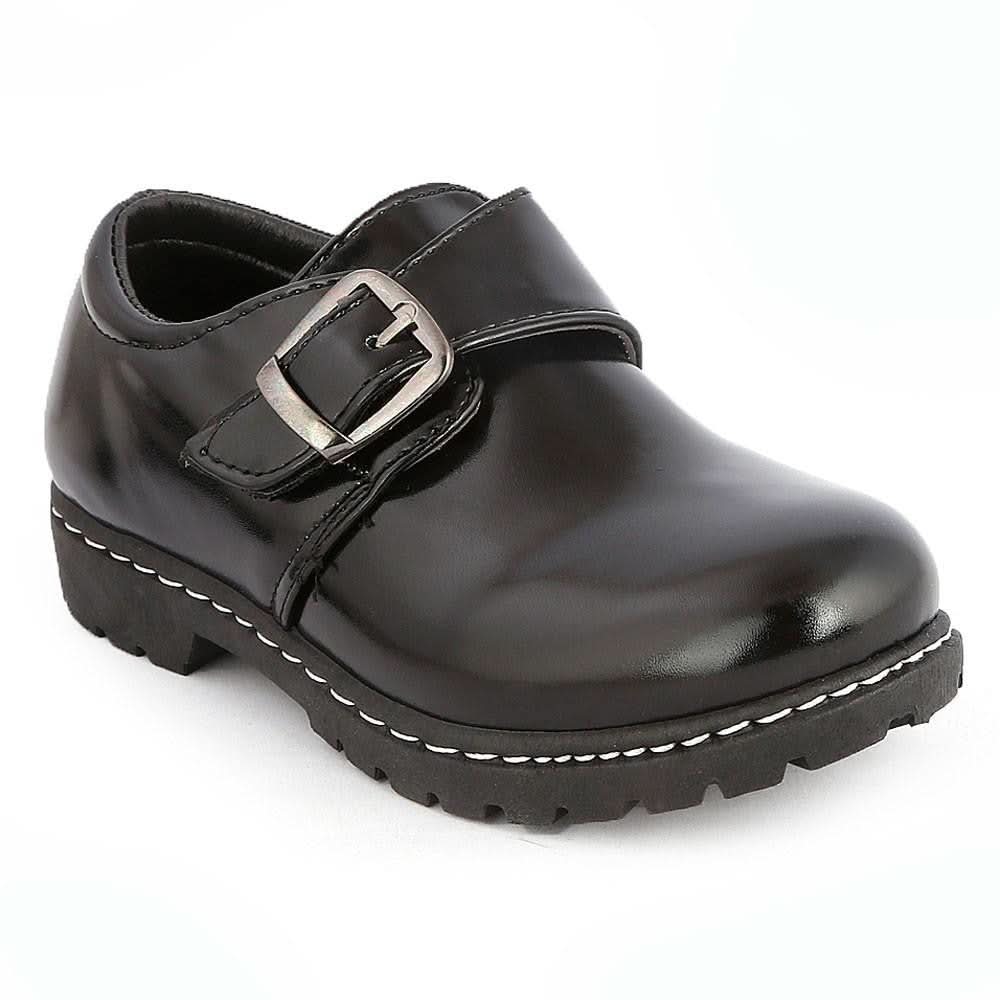Boys School Shoes (7Z1) BK-2399 - Black - Black - test-store-for-chase-value