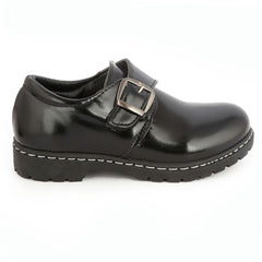 Boys School Shoes (7Z1) BK-2399 - Black - Black - test-store-for-chase-value
