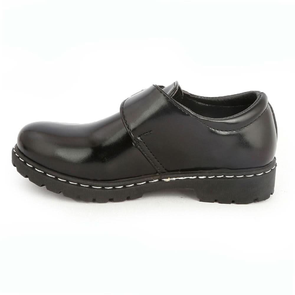 Boys School Shoes (7Z1) BK-2399 - Black - Black - test-store-for-chase-value