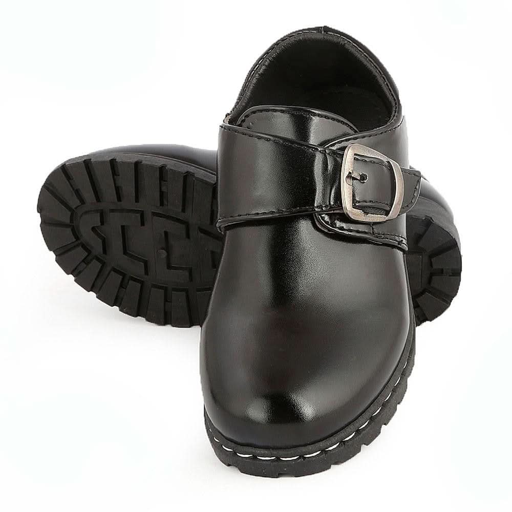 Boys School Shoes (7Z1) BK-2399 - Black - Black - test-store-for-chase-value