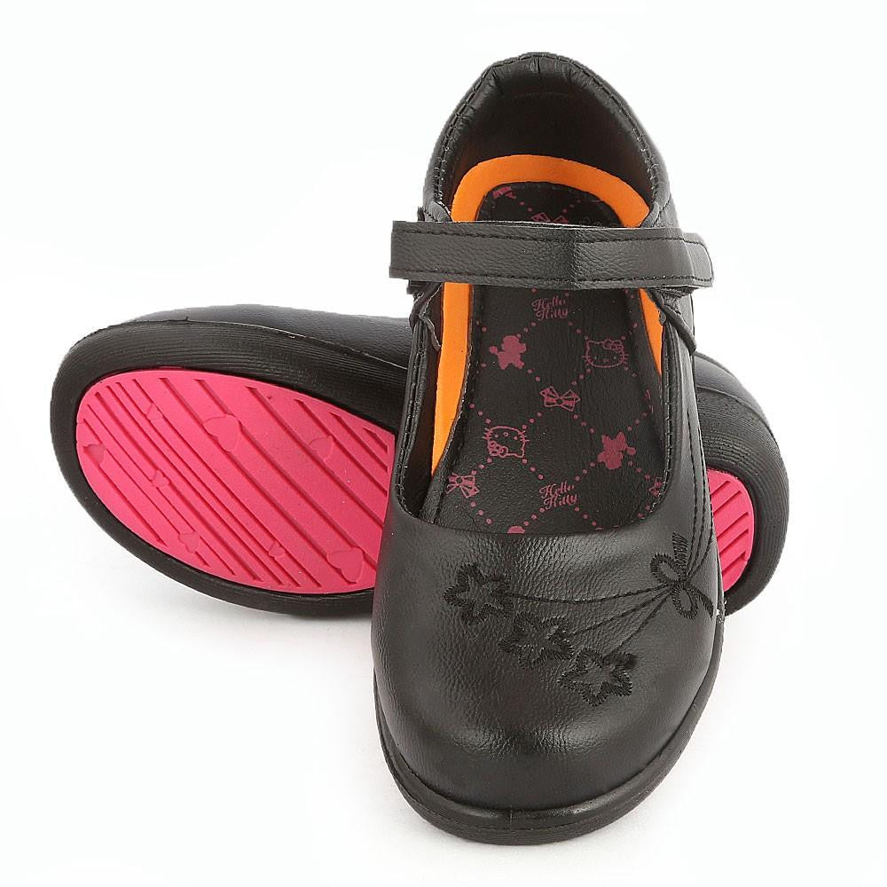 Girls School Pumps (7Z1) BL-945 - Black - Black - test-store-for-chase-value