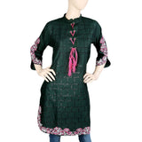 Women's Embroidered Kurti - Green - Green - test-store-for-chase-value