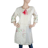 Women's Embroidered Kurti - White - White - test-store-for-chase-value