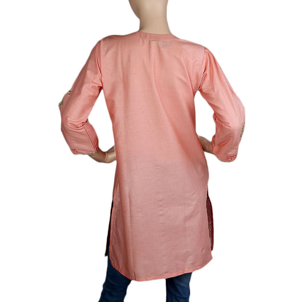 Women's Embroidered Kurti - T-Pink - Tea Pink - test-store-for-chase-value
