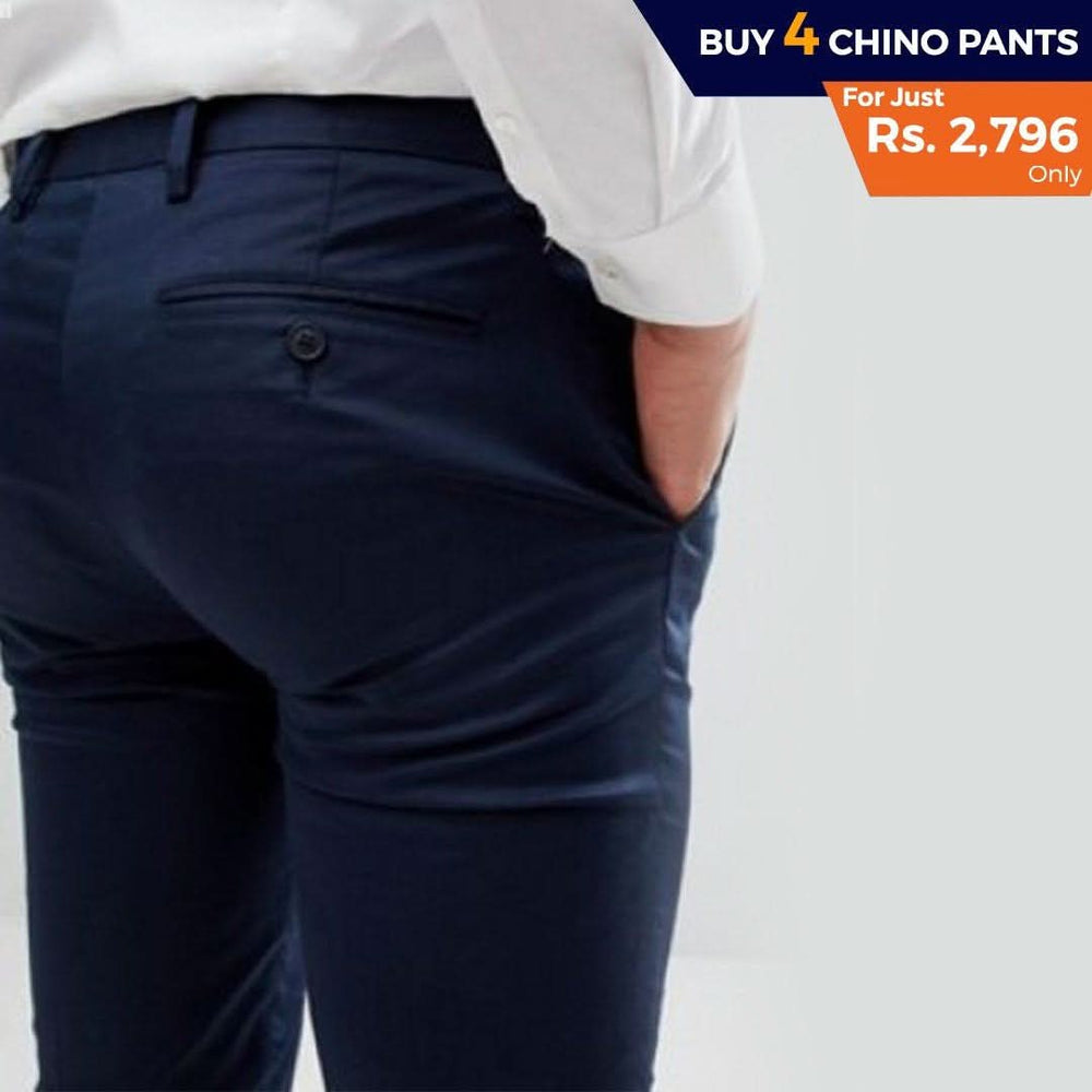 Men's Cotton Chino Pant Pack Of 4 - test-store-for-chase-value