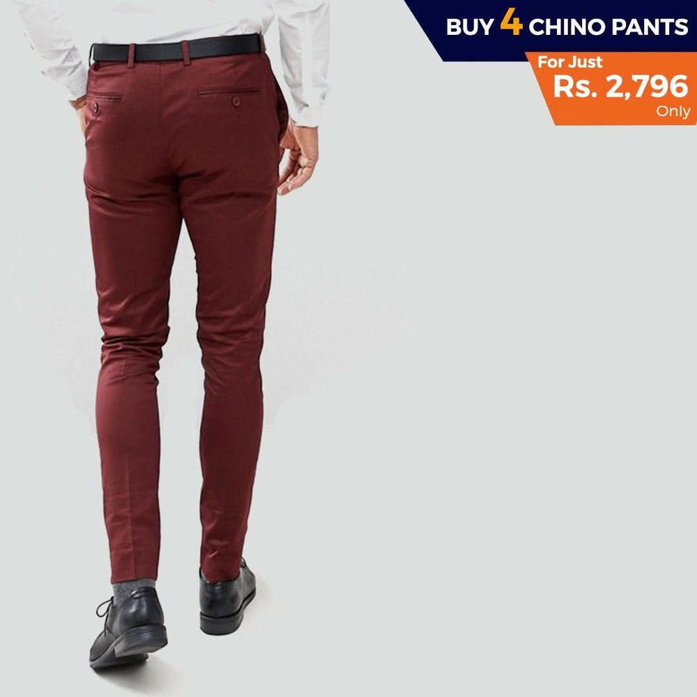 Men's Cotton Chino Pant Pack Of 4 - test-store-for-chase-value