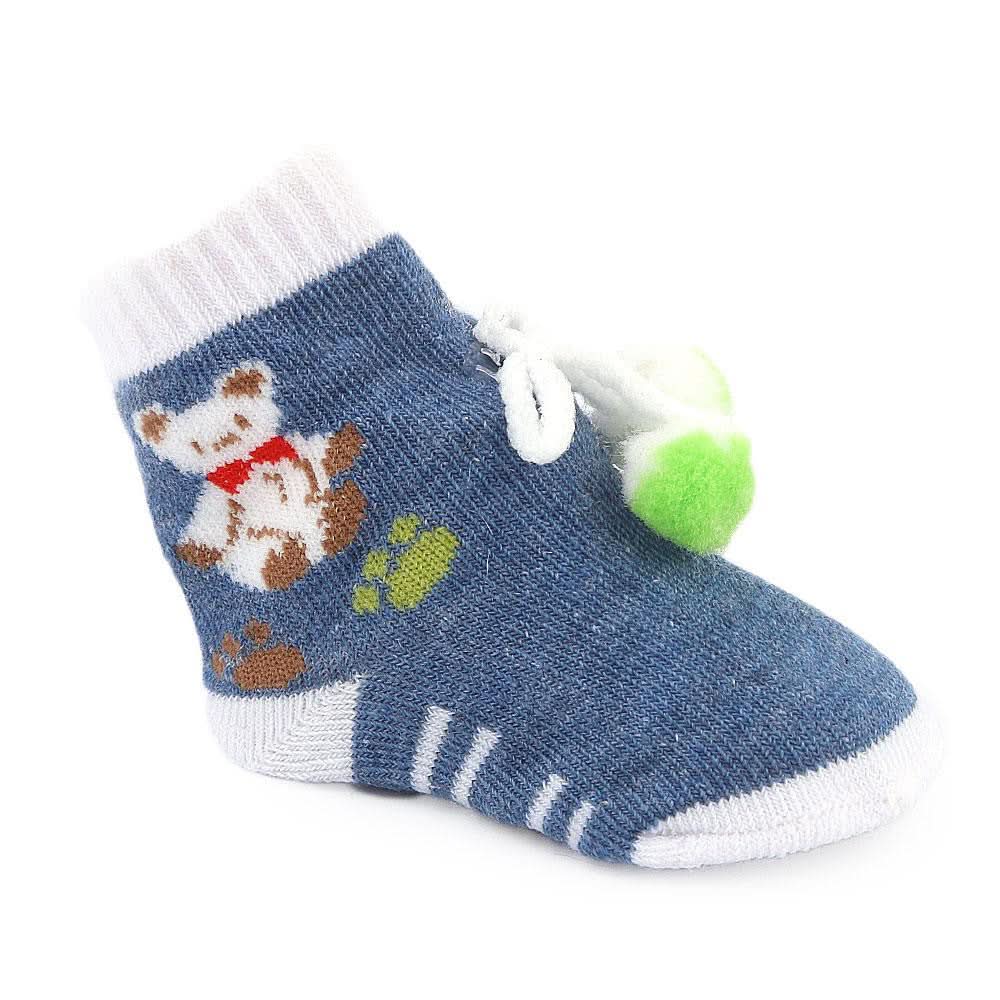 Newborn Booties - Steel Blue - test-store-for-chase-value