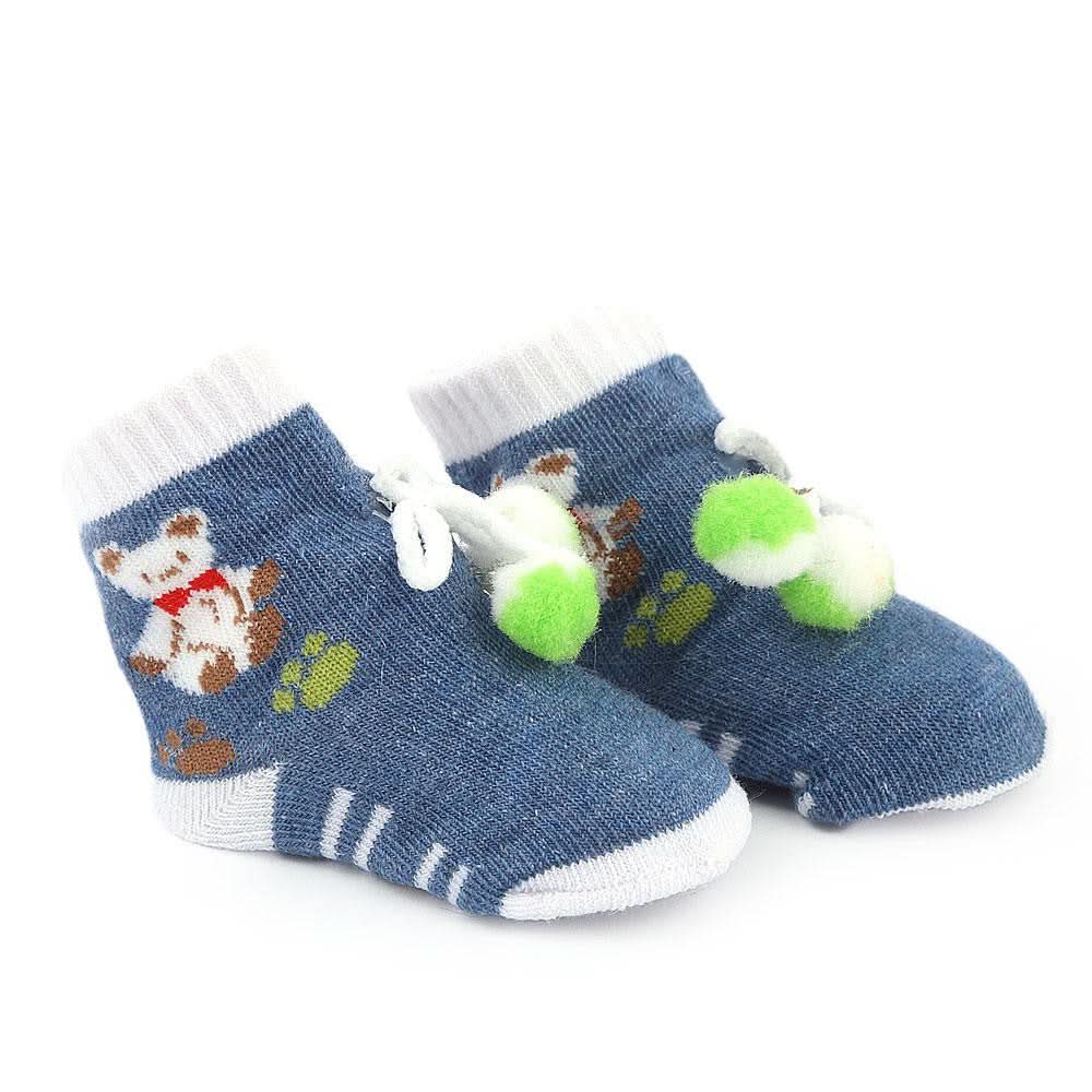 Newborn Booties - Steel Blue - test-store-for-chase-value