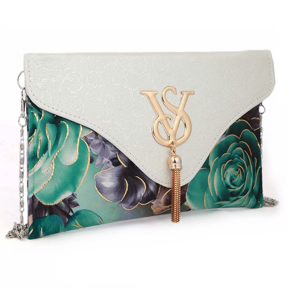 Women's Flower Printed Clutch (1875) - Grey, Women, Clutches, Chase Value, Chase Value