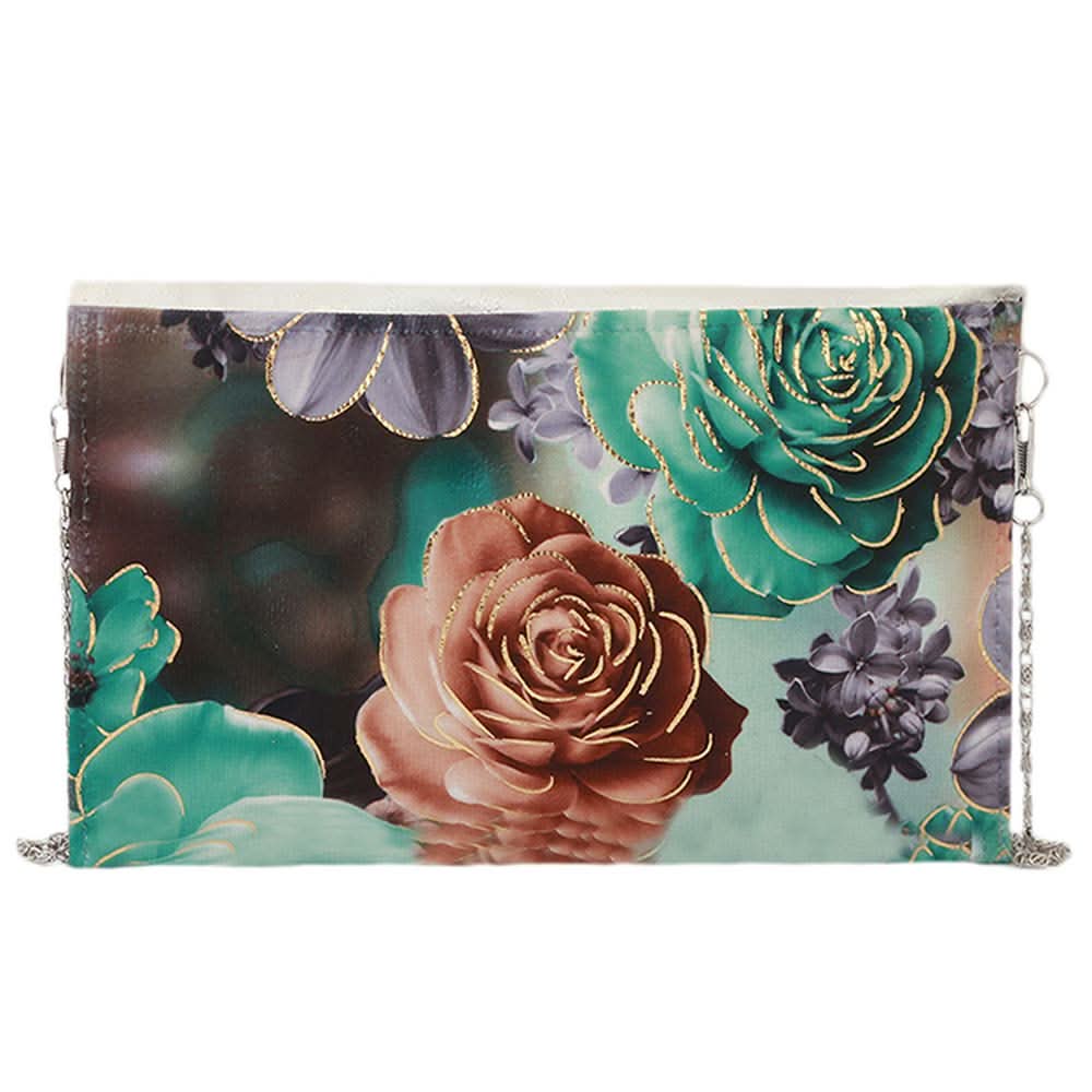 Women's Flower Printed Clutch (1875) - Grey, Women, Clutches, Chase Value, Chase Value