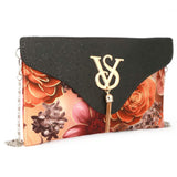 Women's Flower Printed Clutch (1875) - Black, Women, Clutches, Chase Value, Chase Value