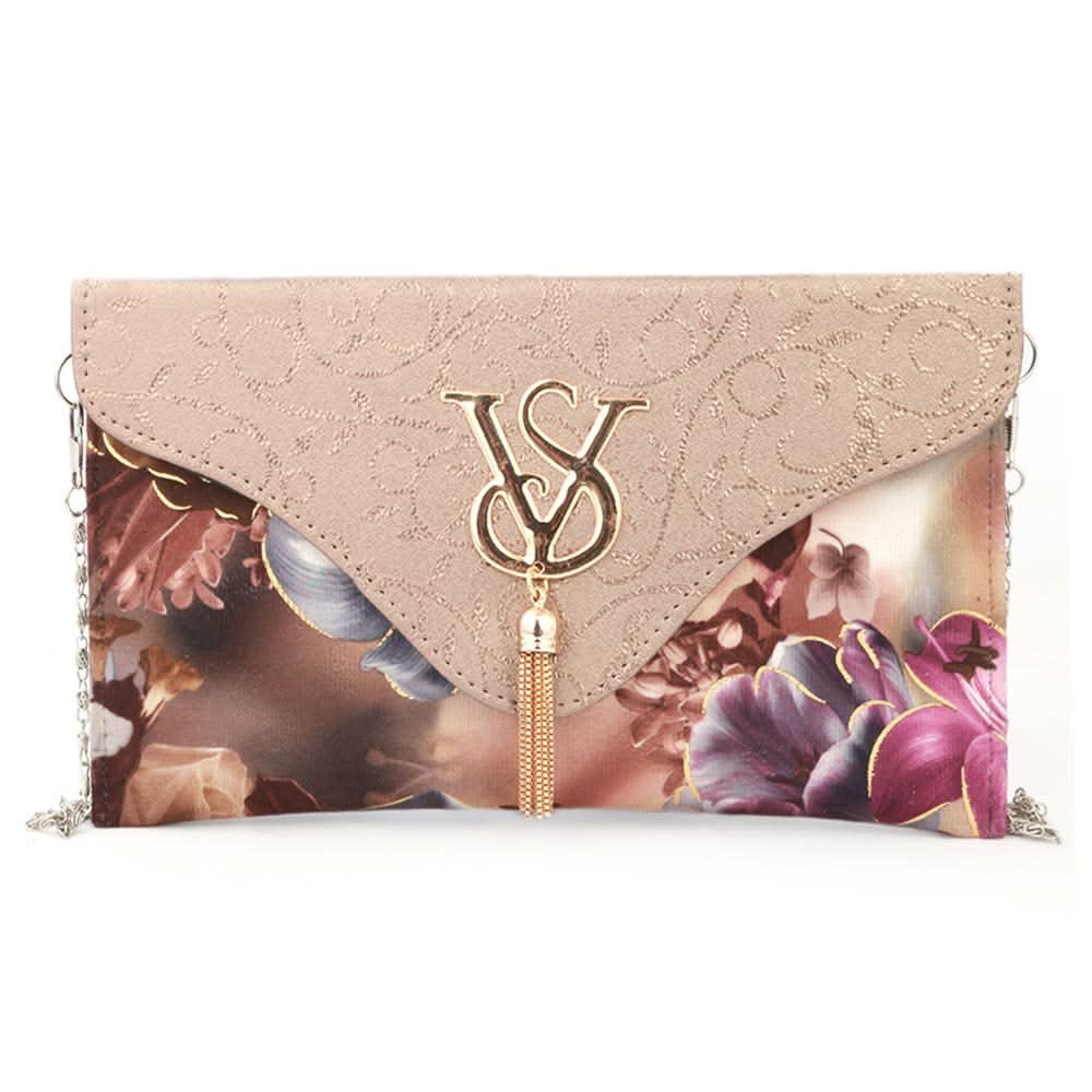 Women's Flower Printed Clutch (1875) - Copper, Women, Clutches, Chase Value, Chase Value