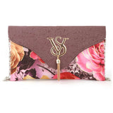 Women's Flower Printed Clutch (1875) - Dark Purple, Women, Clutches, Chase Value, Chase Value