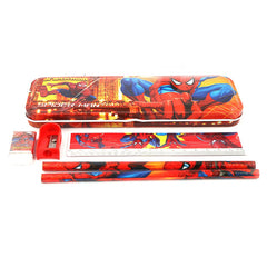 Spider Man Stationery Set 5 Pcs - Red - test-store-for-chase-value