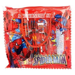 Spider Man Stationery Set 6 Pcs - Red - test-store-for-chase-value