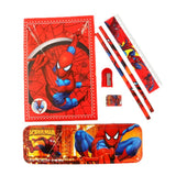 Spider Man Stationery Set 6 Pcs - Red - test-store-for-chase-value