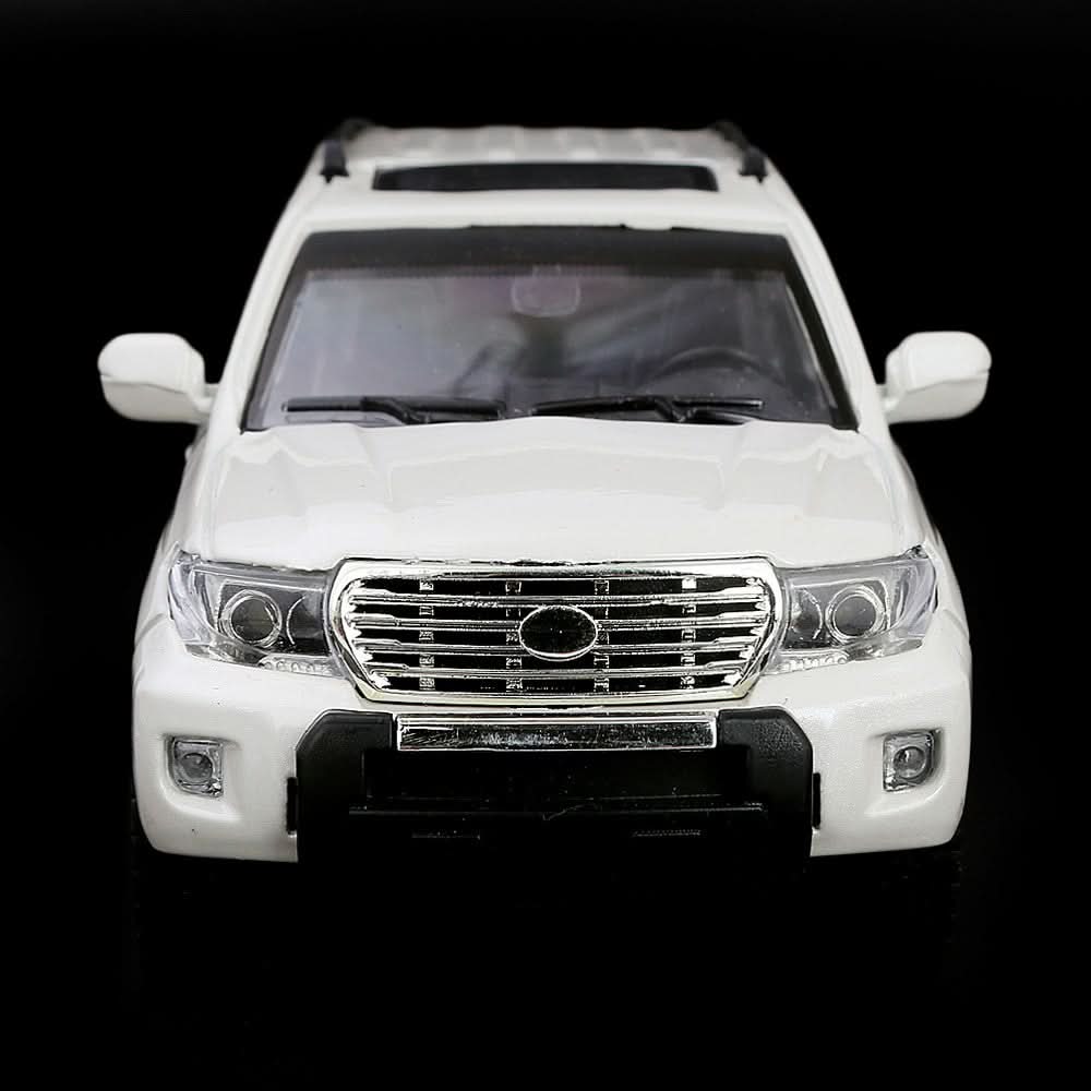 V8 Friction Musical Metal Car 4x4  - White - test-store-for-chase-value