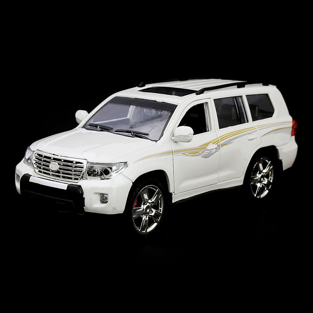 V8 Friction Musical Metal Car 4x4  - White - test-store-for-chase-value