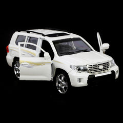V8 Friction Musical Metal Car 4x4  - White - test-store-for-chase-value