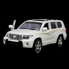 V8 Friction Musical Metal Car 4x4  - White - test-store-for-chase-value