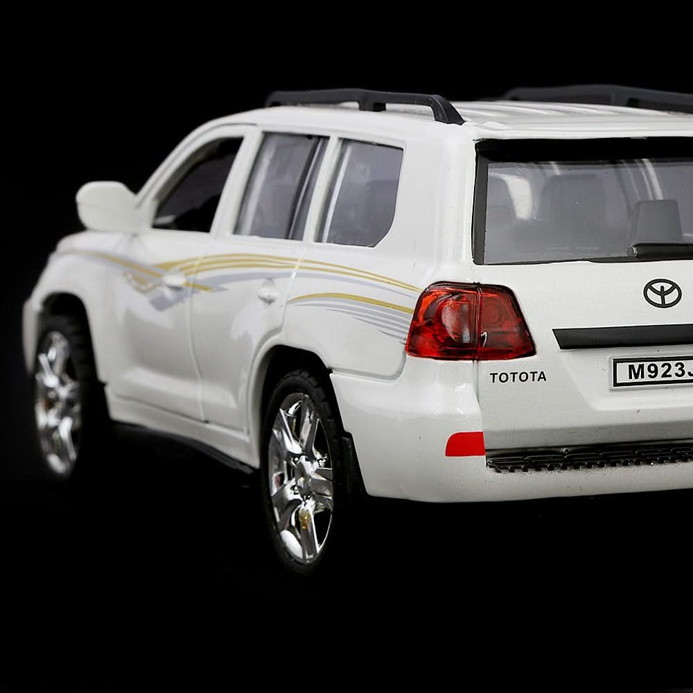 V8 Friction Musical Metal Car 4x4  - White - test-store-for-chase-value