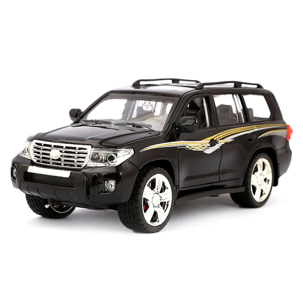 V8 Friction Musical Metal Car 4x4  - Black - test-store-for-chase-value