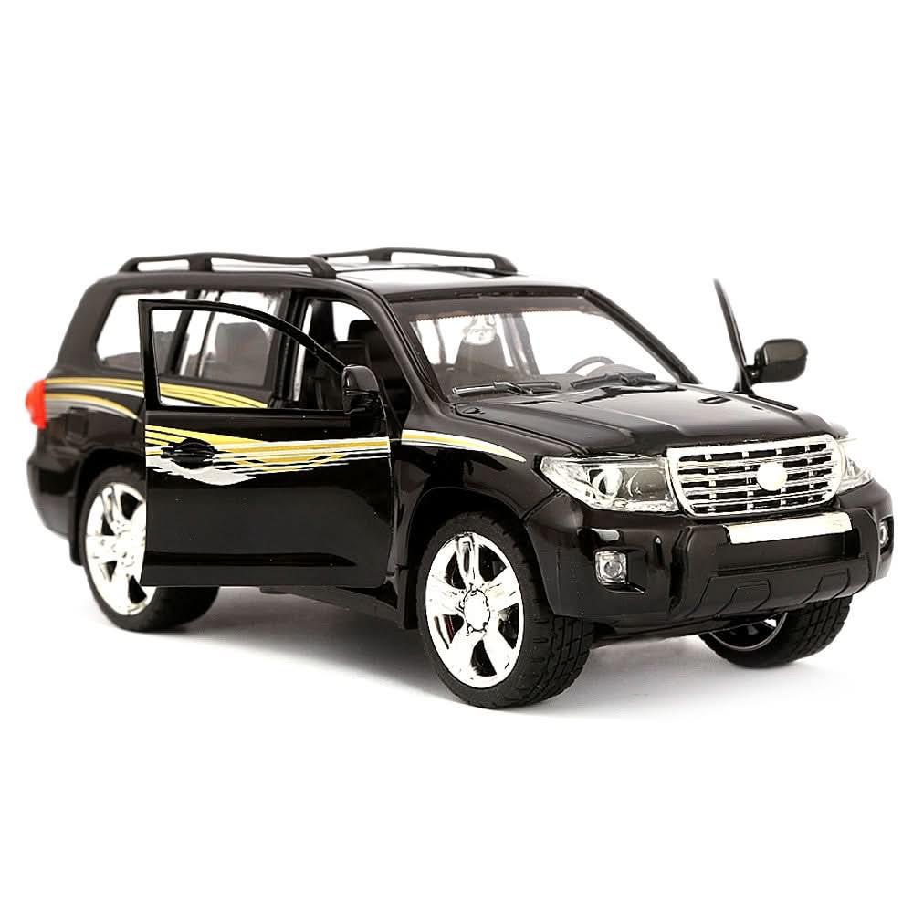 V8 Friction Musical Metal Car 4x4  - Black - test-store-for-chase-value