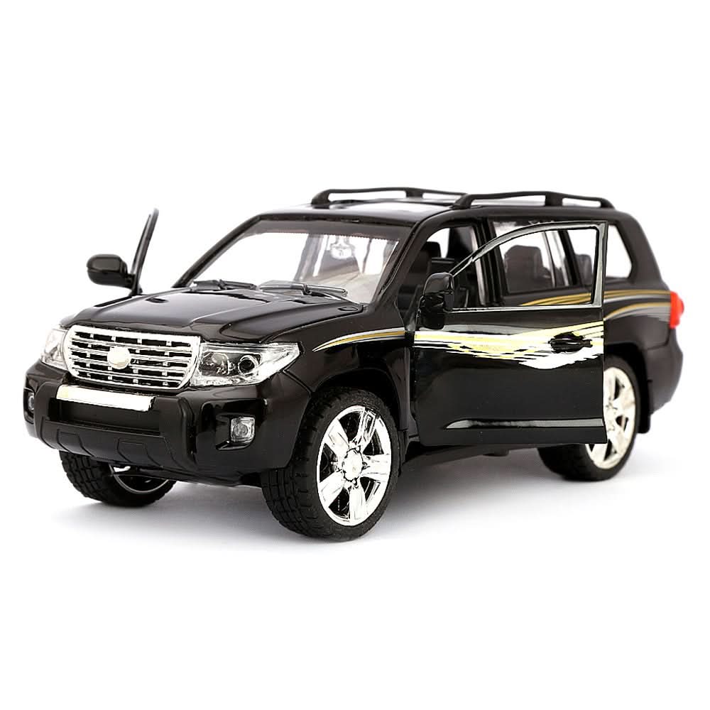 V8 Friction Musical Metal Car 4x4  - Black - test-store-for-chase-value