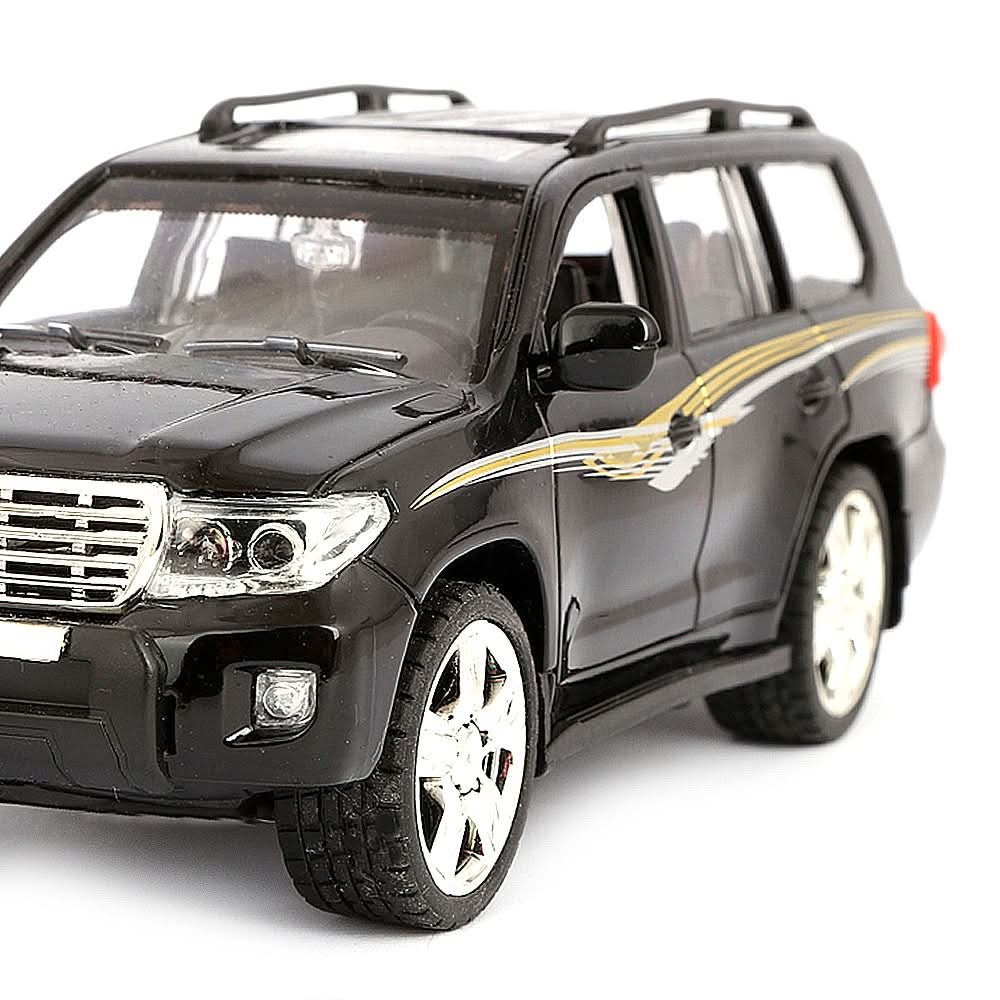V8 Friction Musical Metal Car 4x4  - Black - test-store-for-chase-value