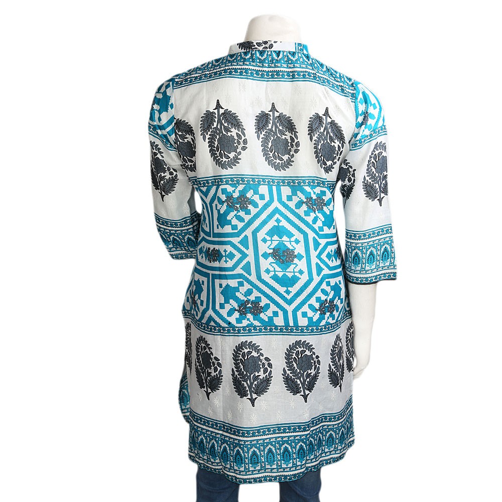 Women's Printed Lawn Stitched Kurti Pack Of 3 - Multi - test-store-for-chase-value