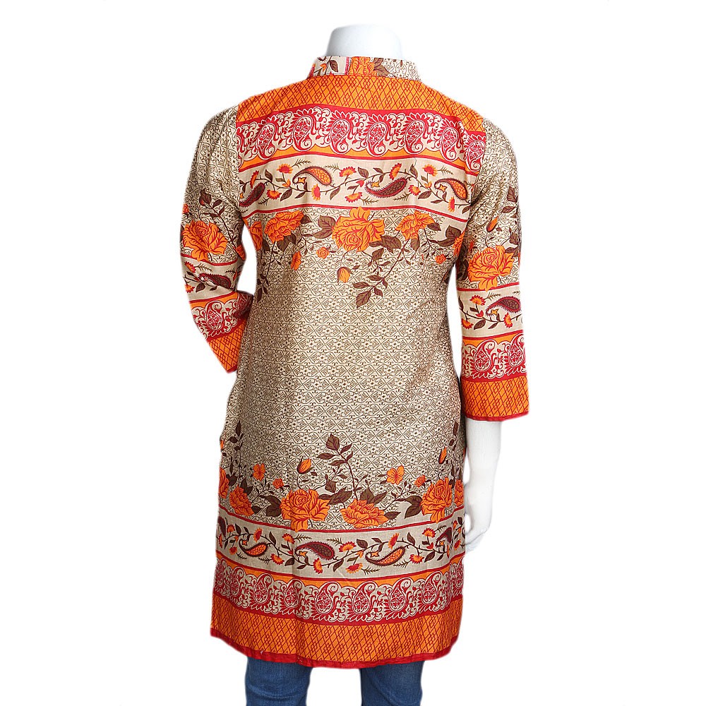 Women's Printed Lawn Stitched Kurti Pack Of 3 - Multi - test-store-for-chase-value