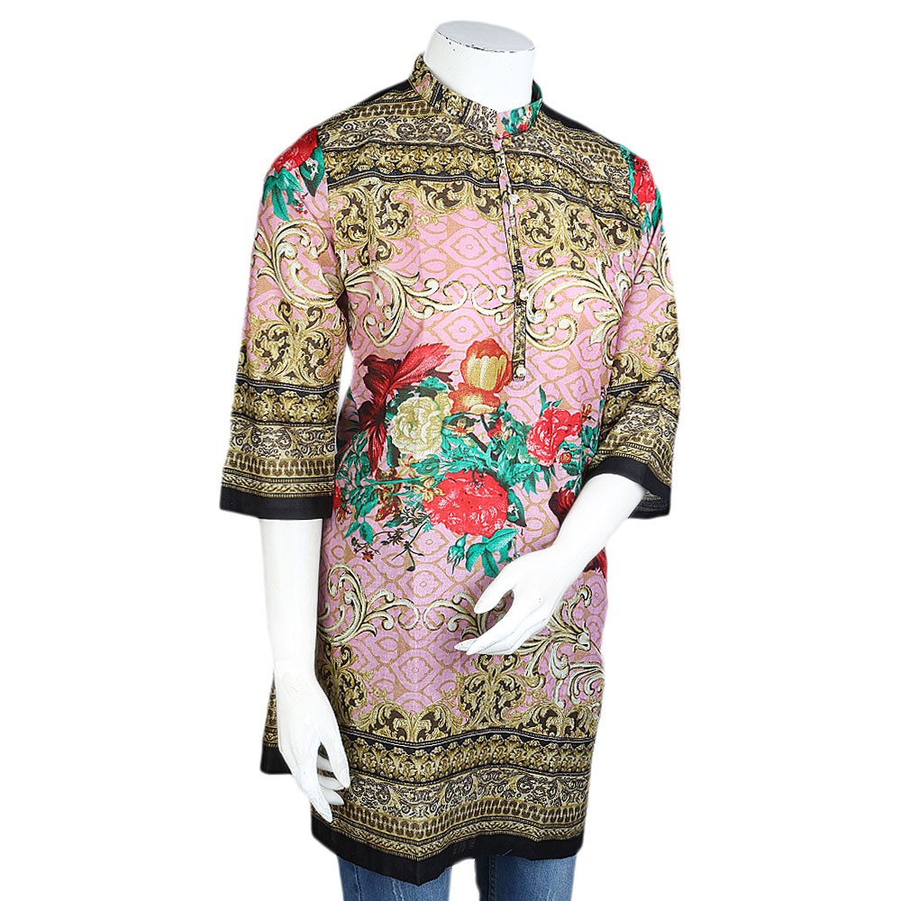 Women's Printed Lawn Stitched Kurti Pack Of 3 - Multi - test-store-for-chase-value