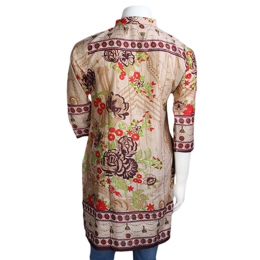 Women's Printed Lawn Stitched Kurti Pack Of 3 - Multi - test-store-for-chase-value